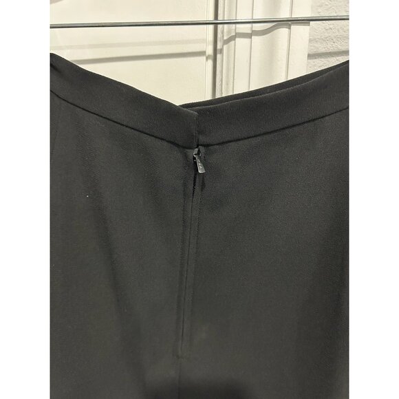 Vintage 90s Adrianna Papell Black Evening Long Skirt Front Slit Sz 14P - Picture 5 of 8